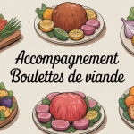 accompagnement boulette de viande, illustration variée de plats familiaux