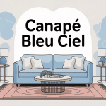 canapé bleu ciel pièce maîtresse dans un salon moderne