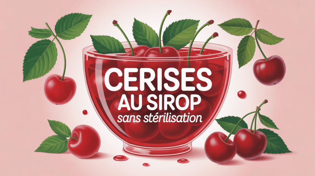Image bocal cerises au sirop sans stérilisation