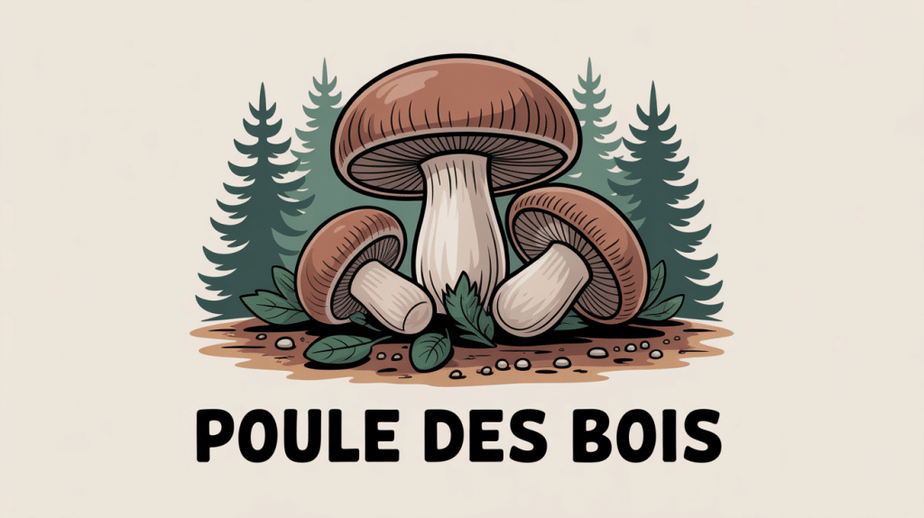 champignon la poule des bois illustration cueillette cuisine