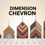 Différentes tailles de chevrons bois sur plan de construction, chevron dimension