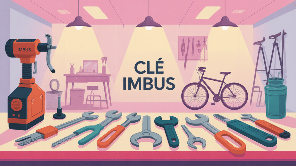 illustration clé imbus univers bricolage atelier vélo meubles