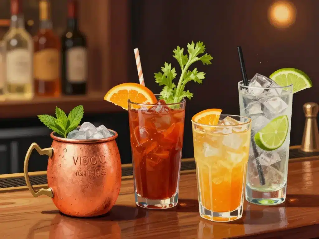 cocktail vodka classiques en scène chaleureuse