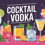 cocktail vodka faits maison sur fond festif