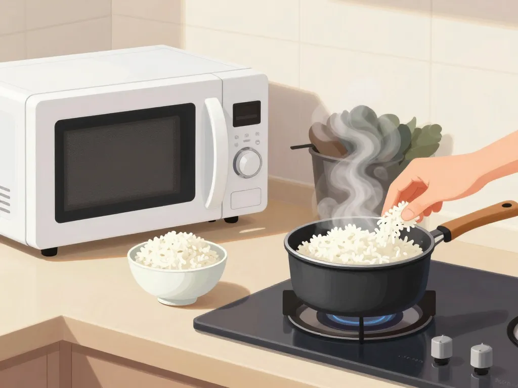 comment réchauffer du riz au micro-ondes ou à la casserole