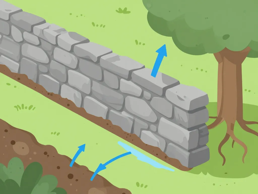 diagramme causes consolider un mur en pierre qui penche