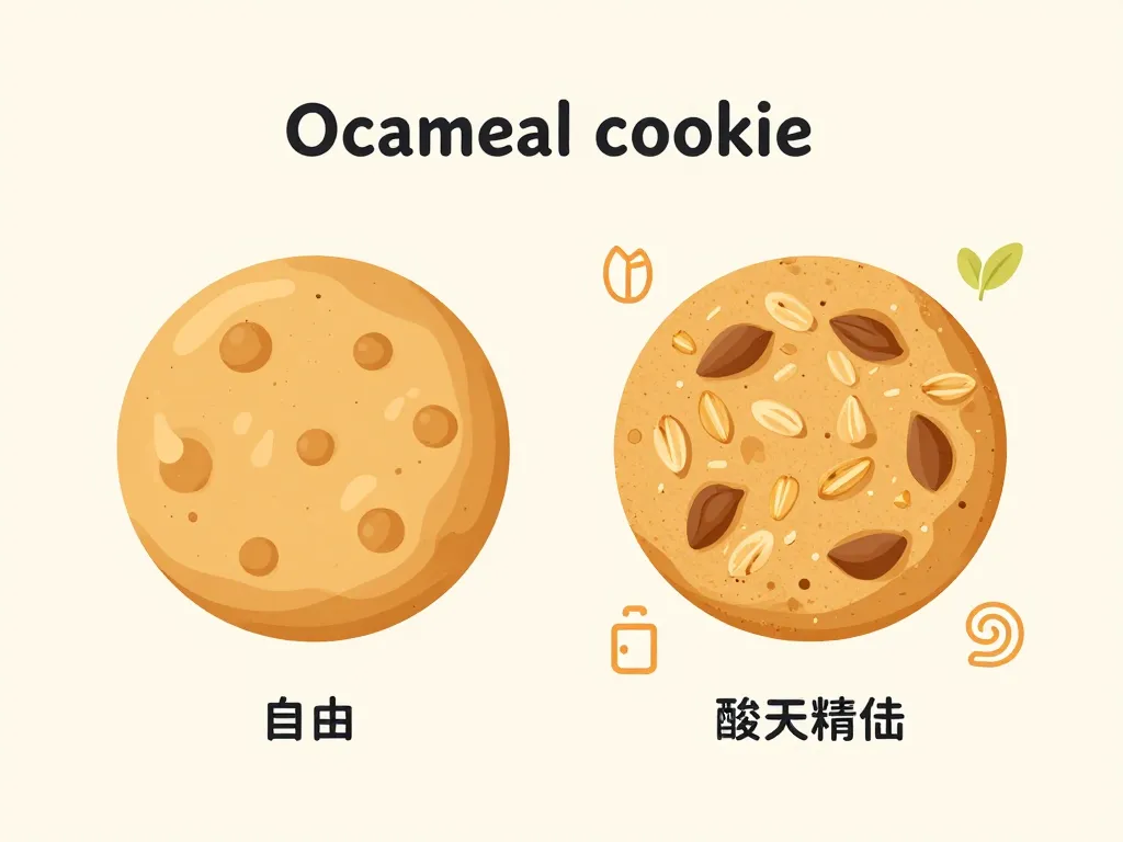 différences cookie au flocon d avoine classique