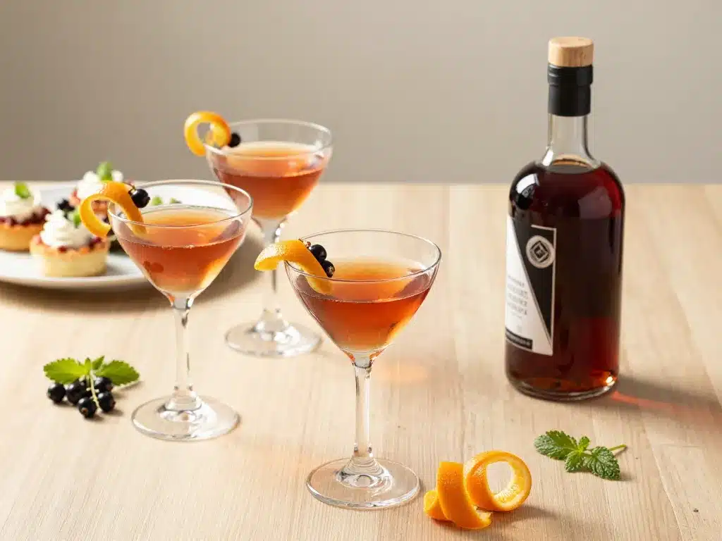 crème de cassis cocktails et plats gourmands