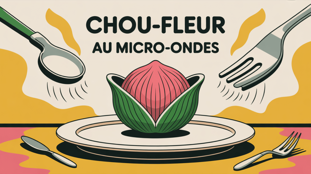 cuisson choux fleur micro onde assiette stylisée ondes vapeur