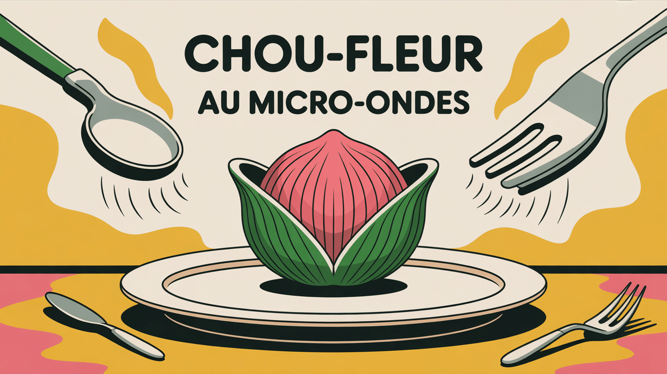 cuisson choux fleur micro onde assiette stylisée ondes vapeur