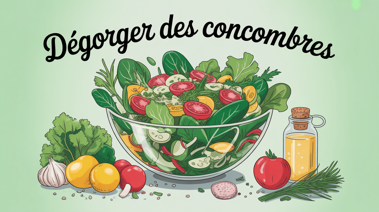 Saladier de concombres tranchés pour dégorger des concombres