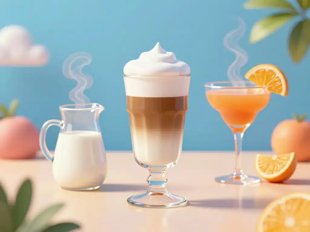 earl grey and milk latte cocktails en scène créative