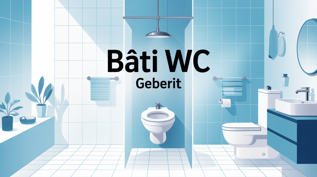 illustration vectorielle geberit bati wc suspendu