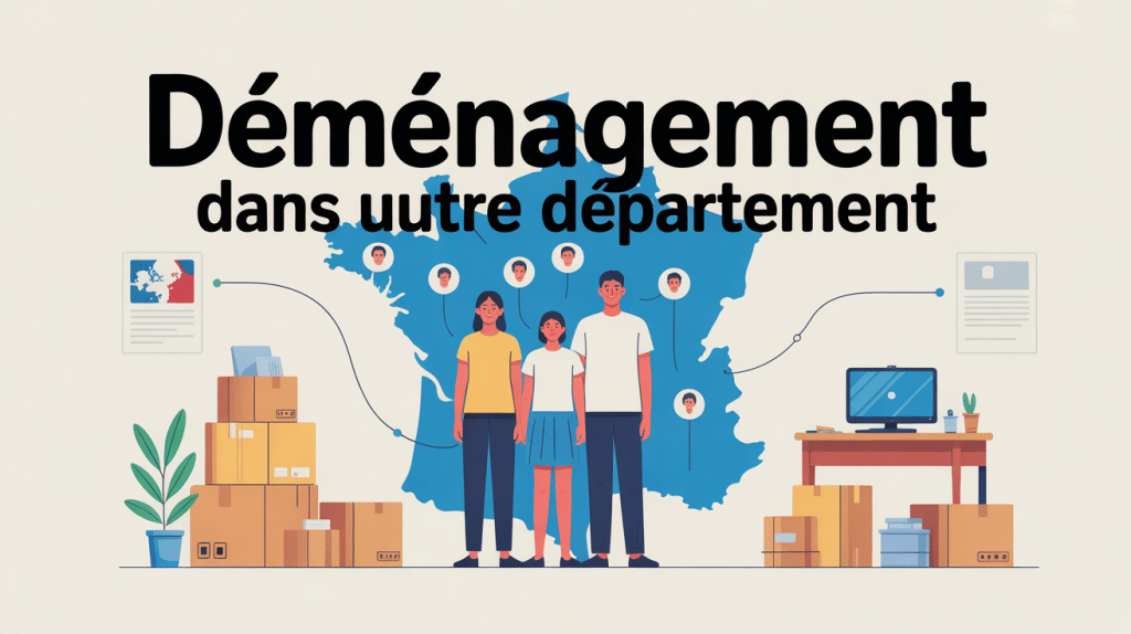 je déménage dans un autre département, famille et formalités sur carte de France