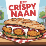 KFC Crispy Naan sandwich stylisé pain naan poulet croustillant