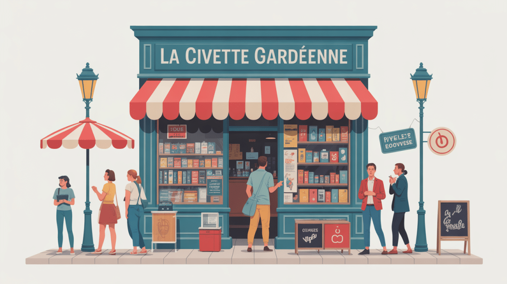 Façade la civette gardéenne commerce tabac vape jeux