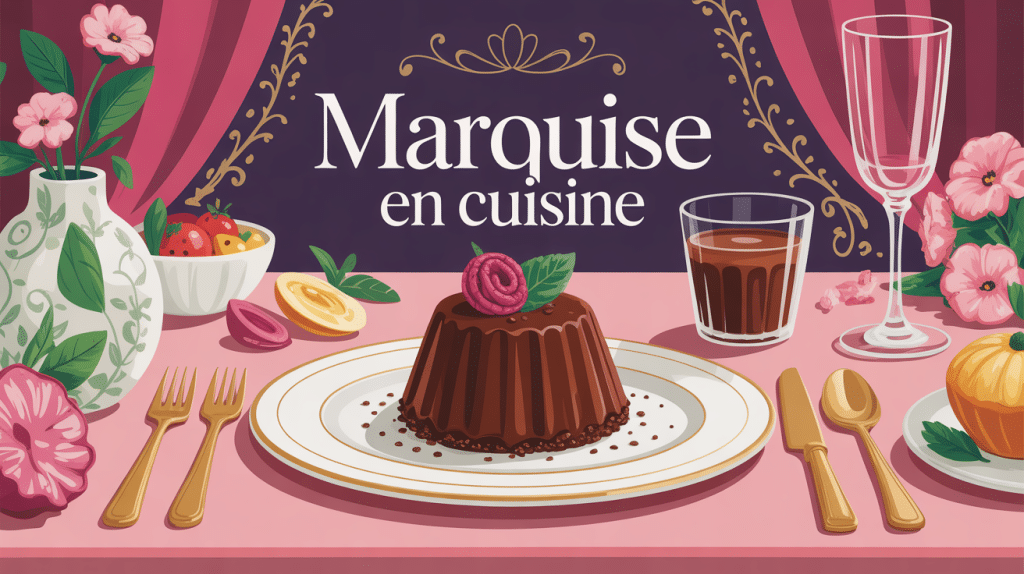 marquise en cuisine dessert chocolat fondant élégant