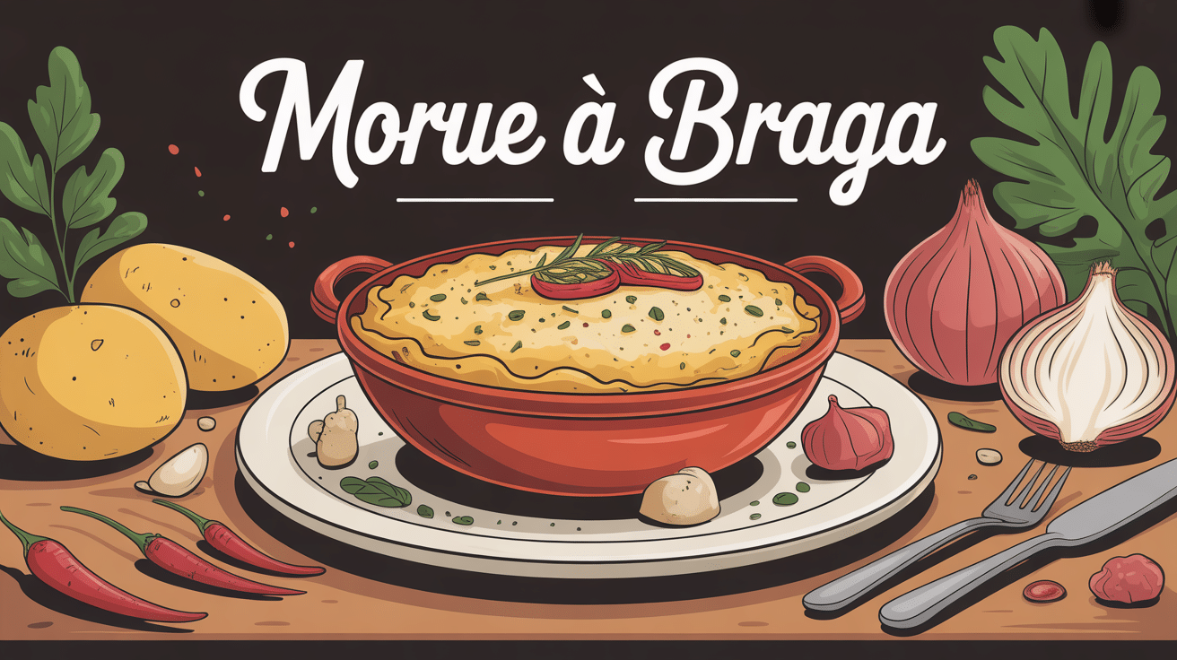 morue a braga gratinée avec pommes de terre et oignons