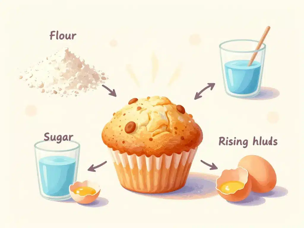 ingrédients muffin léger diagramme conceptuel