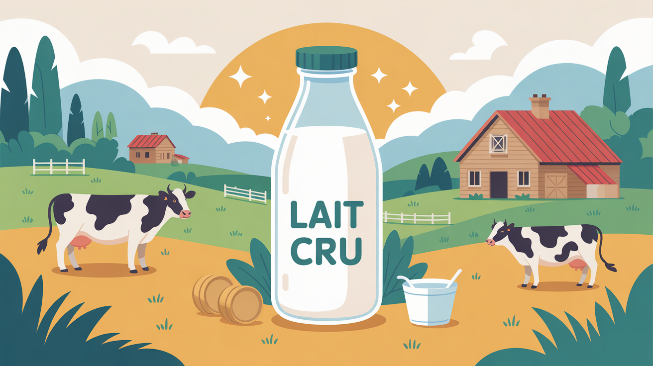 illustration achat circuit court ou acheter du lait cru