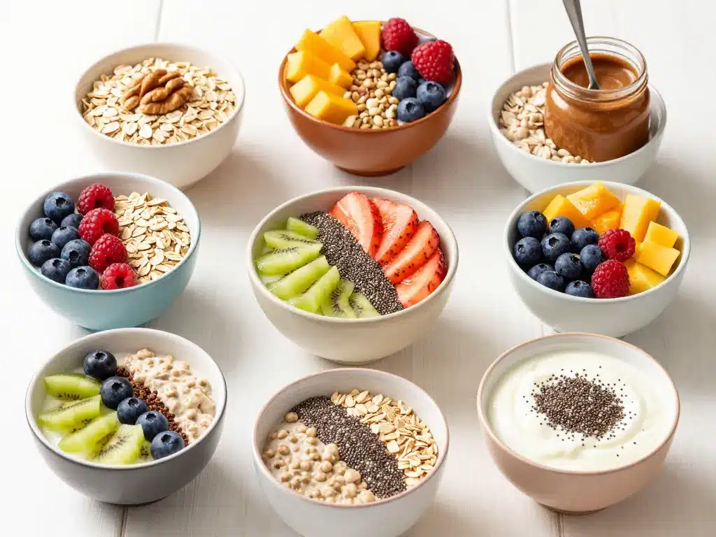 overnight oats bols équilibrés fruits graines