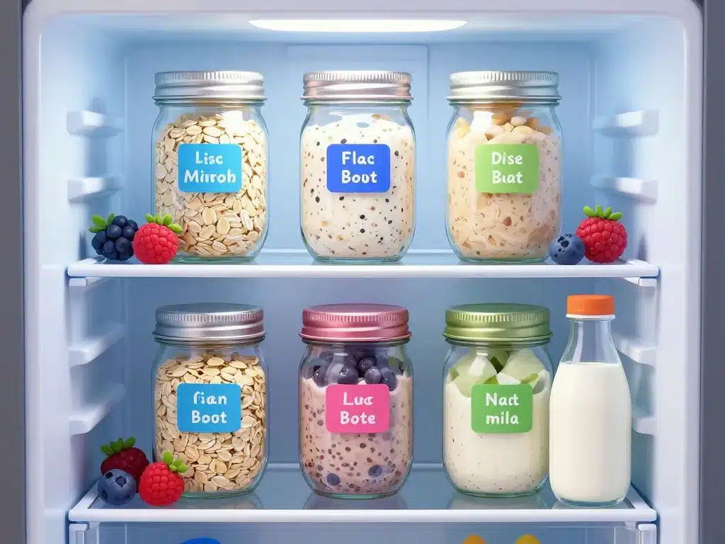 overnight oats bocaux frigo batch cooking