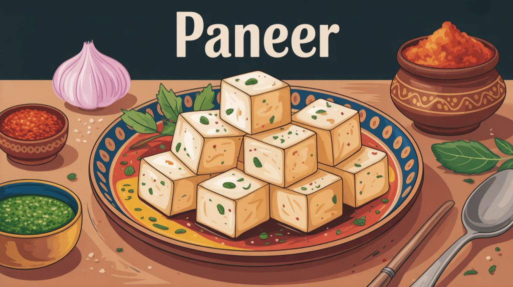 paneer cubes épices cuisine indienne