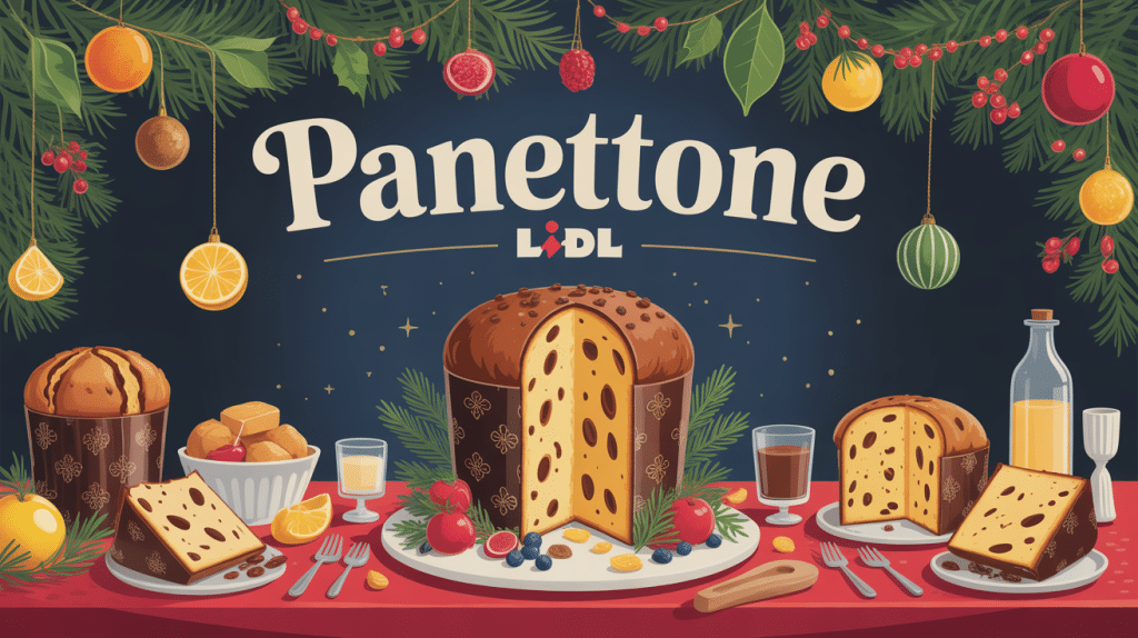 panettone lidl avis sur table de fête, ingrédients traditionnels