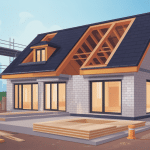 Vue en coupe panneau sandwich toiture moderne