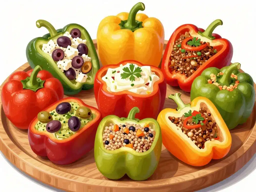 variantes poivrons farci vegetarien gourmet