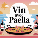 quel vin avec paella illustration table méditerranéenne estivale