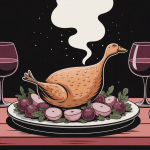 illustration quel vin avec parmentier de canard en table gourmande