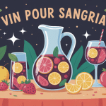Quel vin pour la sangria, carafe et verres de sangria sur table estivale