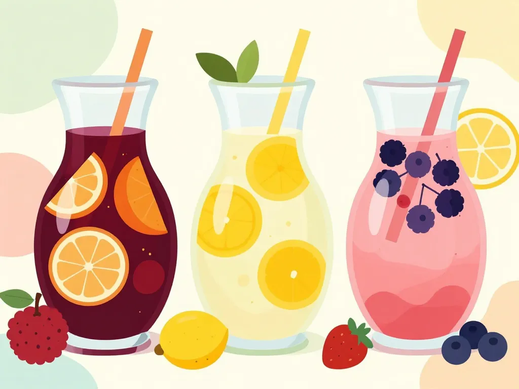 Quel vin pour la sangria, carafes rouge blanc rosé et fruits de saison