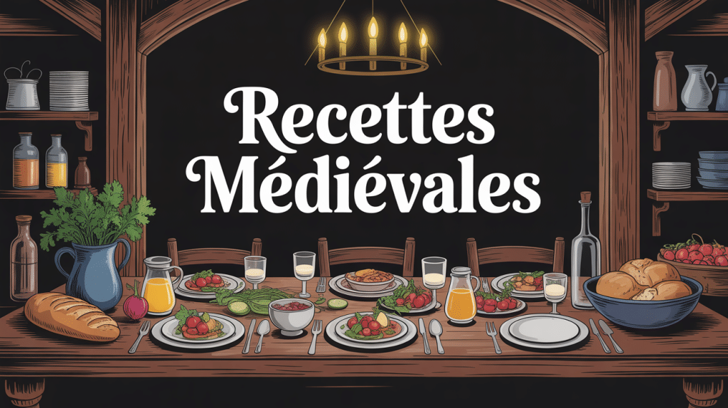recette medieval table banquet cuisine salle chaleureuse