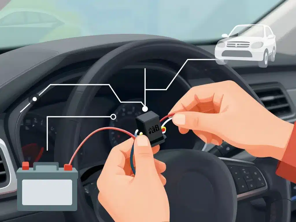 schema relais clignotant cablage etapes