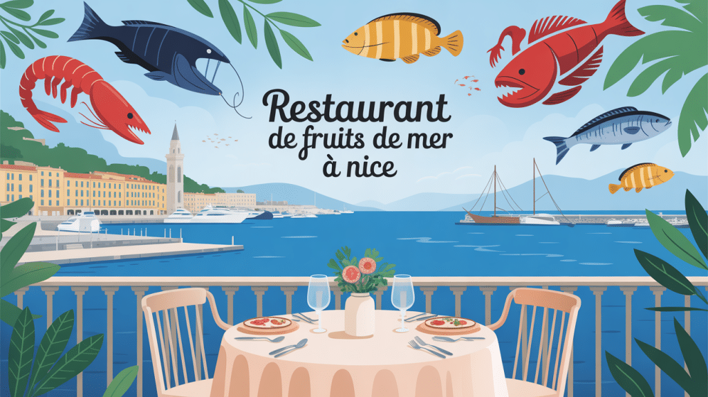 restaurant de fruits de mer nice terrasse vue port méditerranée