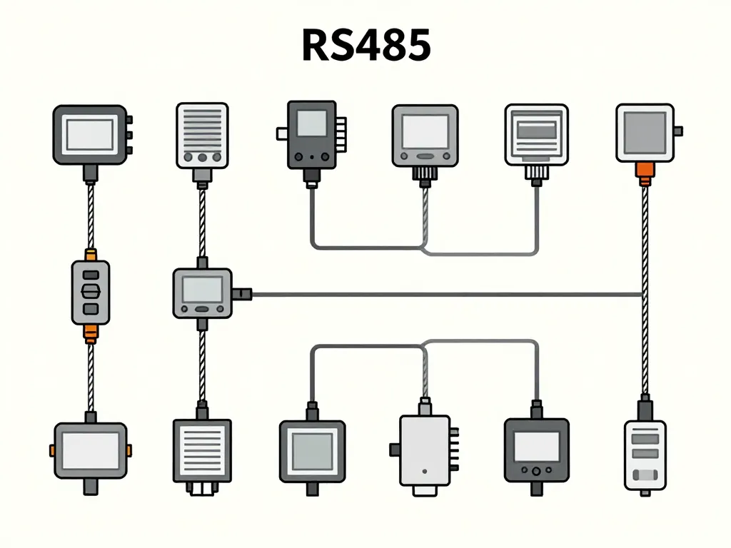 schéma rs485 câblage industriel fiable