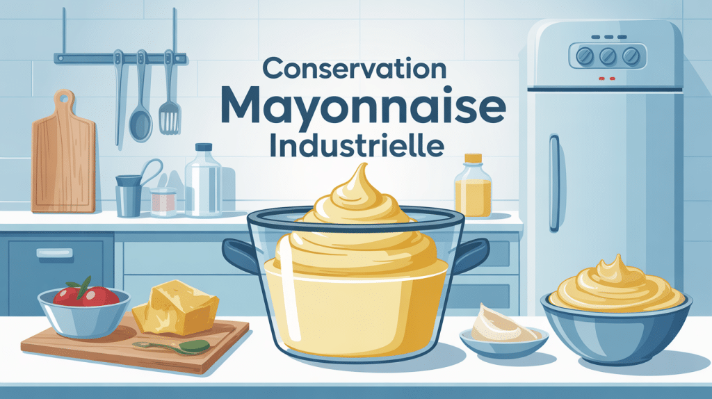 temps de conservation mayonnaise industrielle illustration hygiène