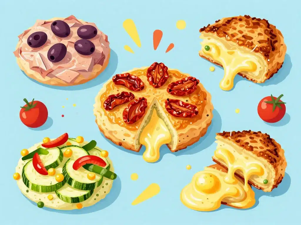 variantes cake au thon avec légumes et fromage