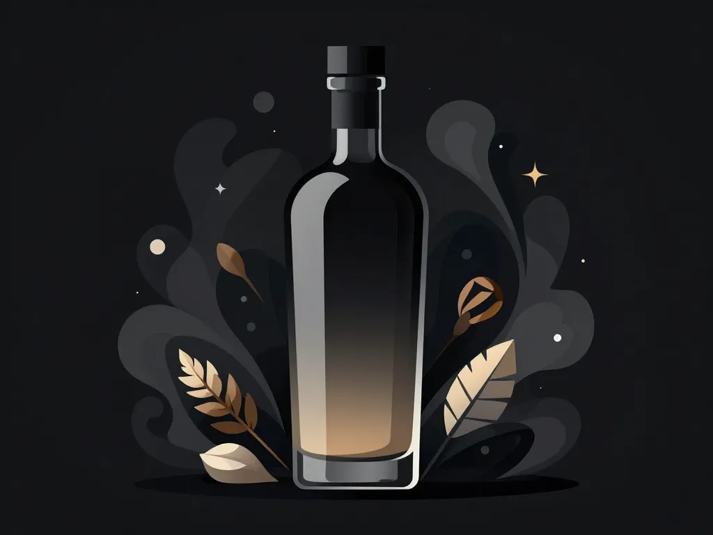 illustration symbolique vodka black origine couleur filtration