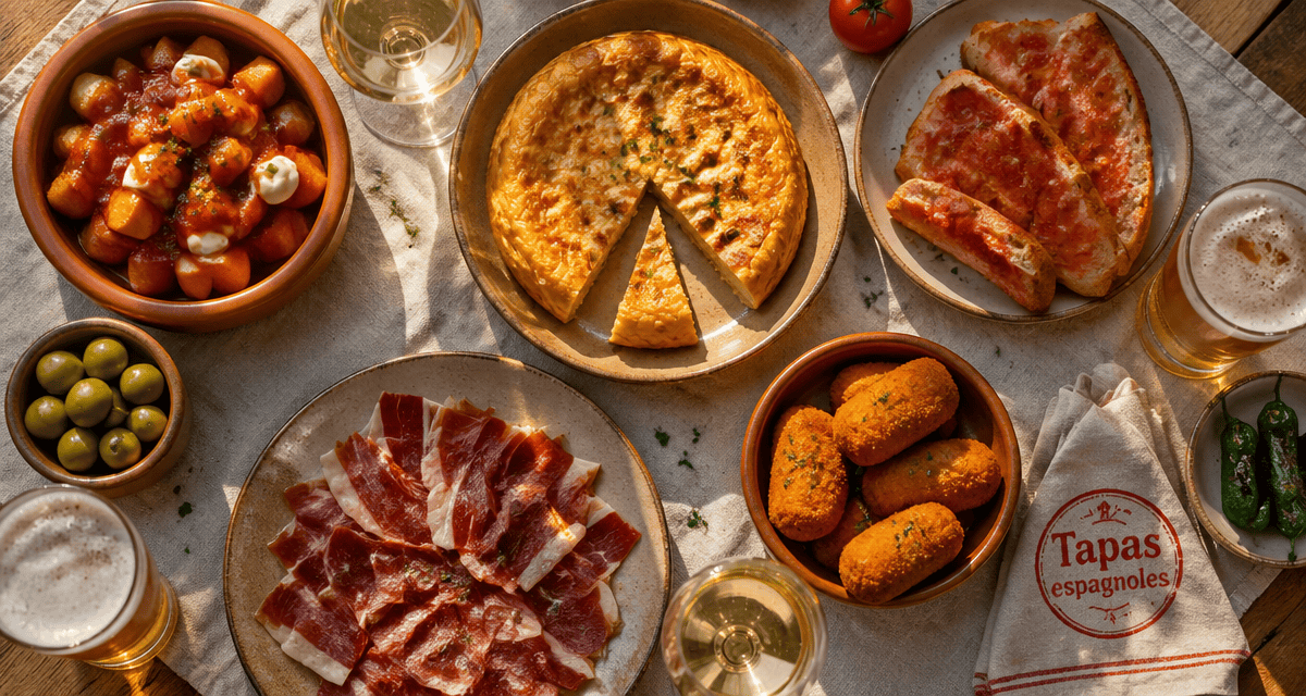 recette des tapas espagnol assiettes apéritif