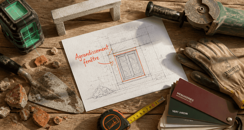 agrandir fenetre plan et outils artisan