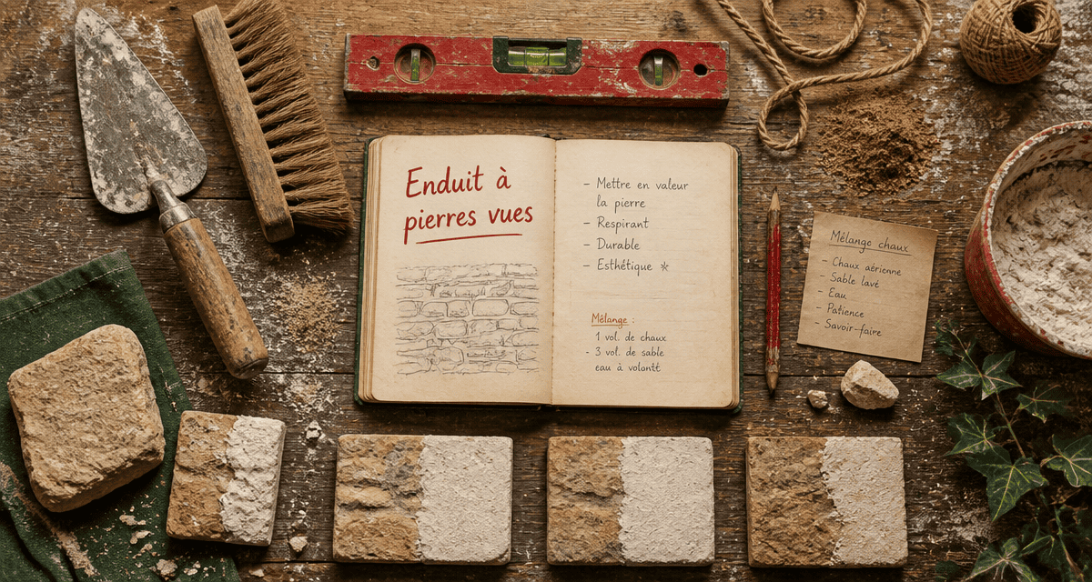 enduit pierre vue outils et pierres naturelles