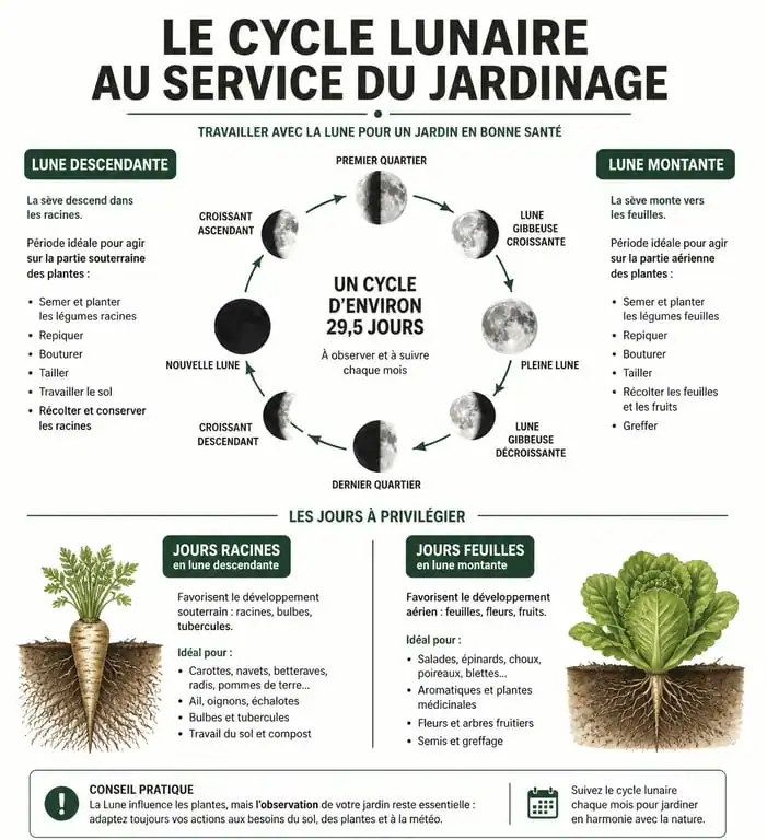 Calendrier lunaire pour la plantation des échalotes et légumes racines