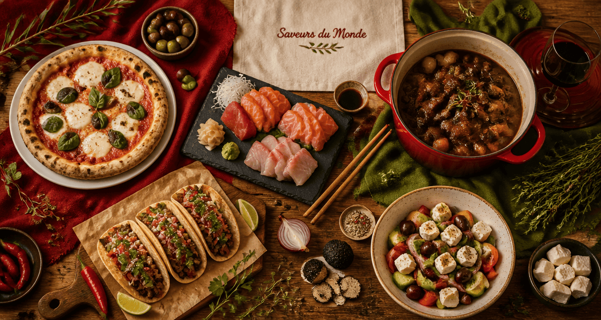 les 5 grandes cuisines du monde en assiettes
