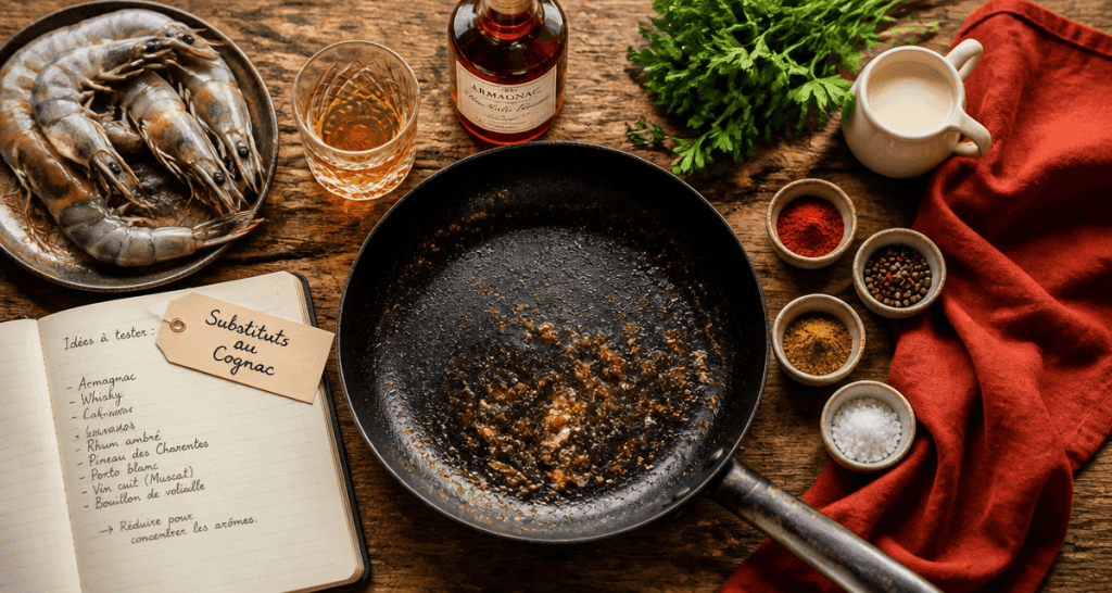Par quoi remplacer le cognac dans une recette, ingrédients de substitution
