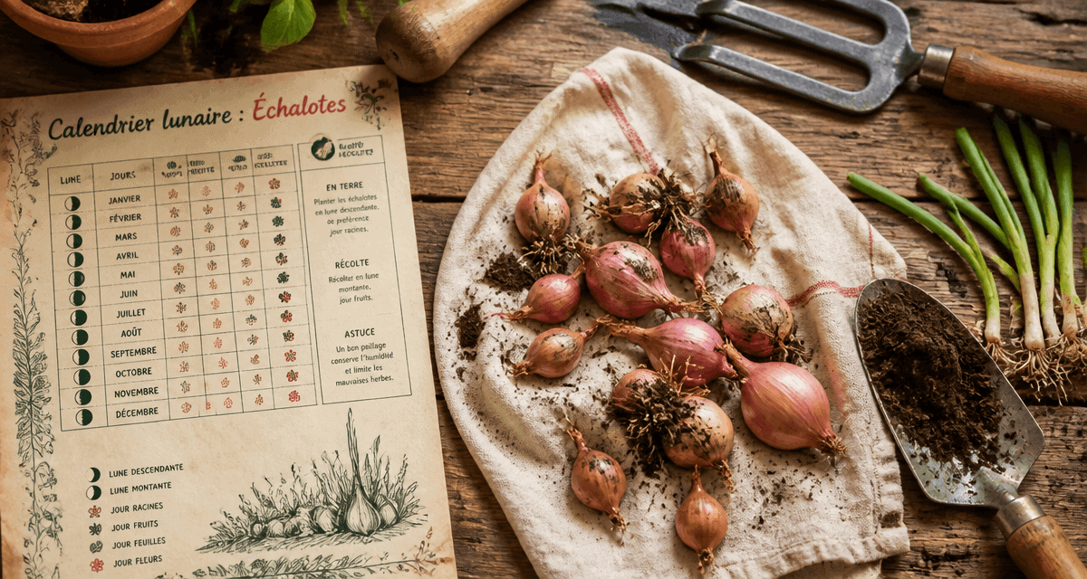quand planter les échalotes avec la lune calendrier et bulbes