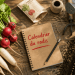 quand semer les radis calendrier visuel sur table de jardin