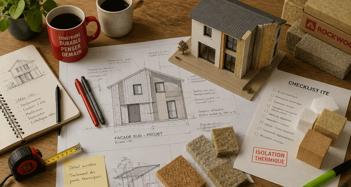 ravalement ite plan façade matériaux isolants